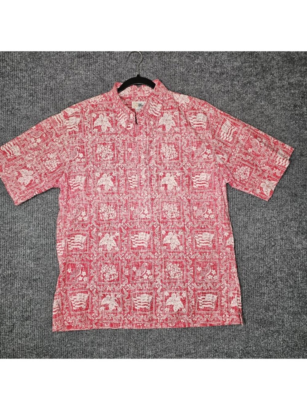 Vintage Reyn Spooner Shirt Mens XL Lahaina Sailor Button Down Reverse Print Red